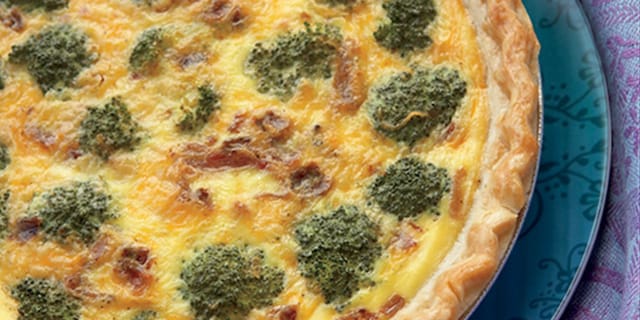 Quiche met spek en broccoli