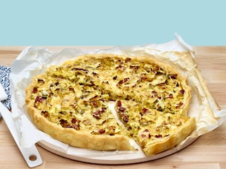 Quiche met prei en spekjes