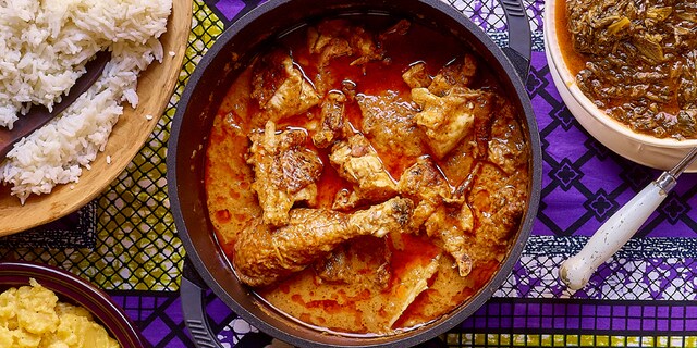 Poulet à la sauce d’arachide