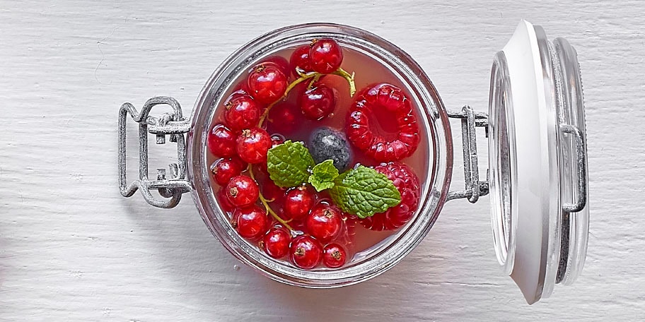 Soupe aux fruits rouges