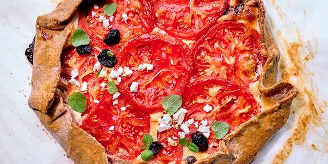 Tarte rustique aux tomates, feta et mascarpone