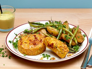 Burgers veggie et haricots verts à la liégeoise