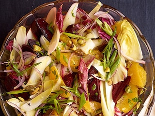 Salade de chicons, vinaigrette à l'orange