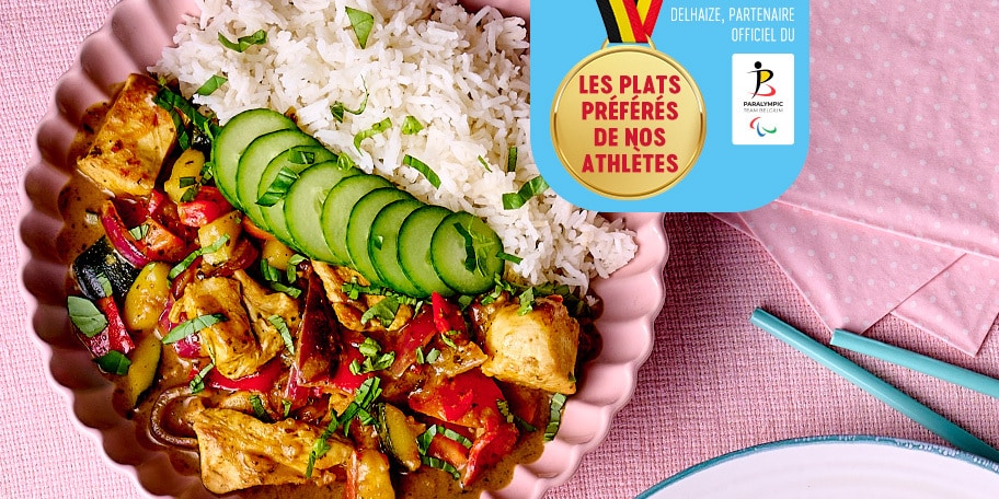 Boite repas - Curry vert (au poulet)