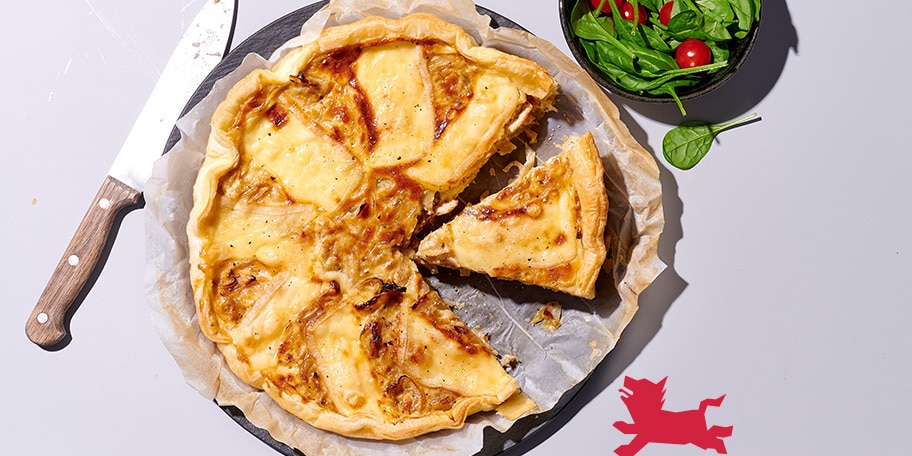 Quiche met uien en raclettekaas