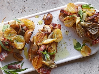 Toasts met paddenstoelen