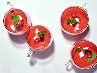 Gazpacho de pastèque au citron et au gingembre