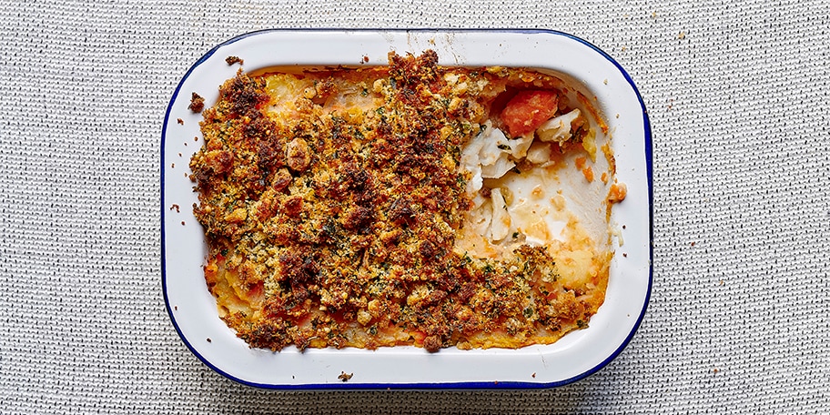 Parmentier d'églefin au crumble de persil