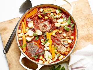 Osso buco aux légumes rôtis
