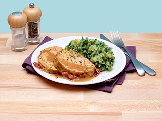 Gehaktbrood met spinaziestoemp