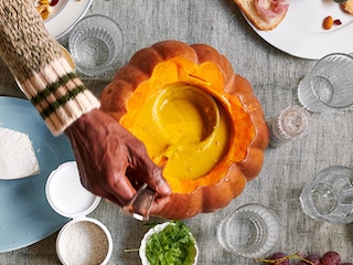Rode linzensoep met geroosterde butternut