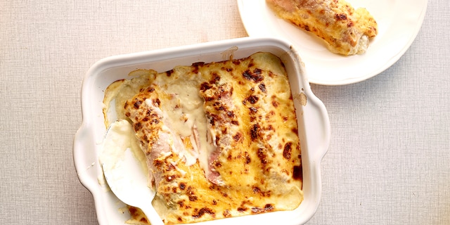 Witloofgratin met Breydelham en Bruggekaas