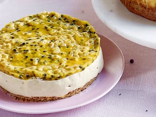 Cheesecake sans lactose aux fruits de la passion