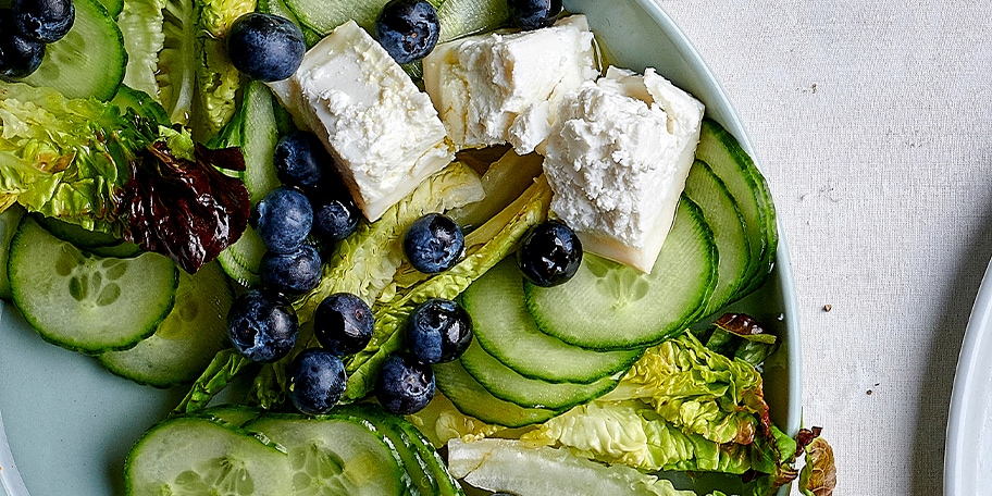 Salade de fenouil au chèvre  et aux myrtilles
