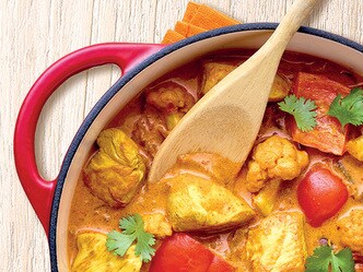 Curry Madras (met kip)