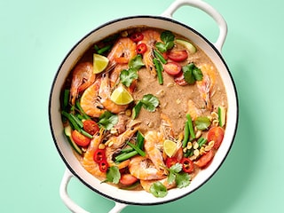 Caruru van gamba's met cashewnoten