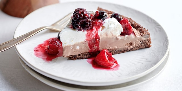 Tarte glacée cookies aux fruits des bois