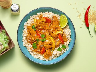 Madras curry met kip en basmatirijst