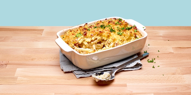 Macaroni met ham en kaas Plat National