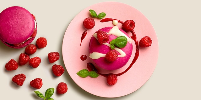 Macaron van framboos