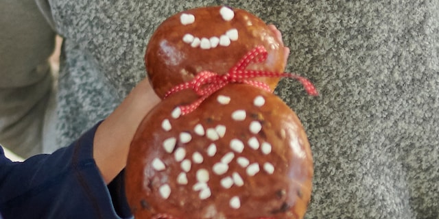 Cougnous met chocolade