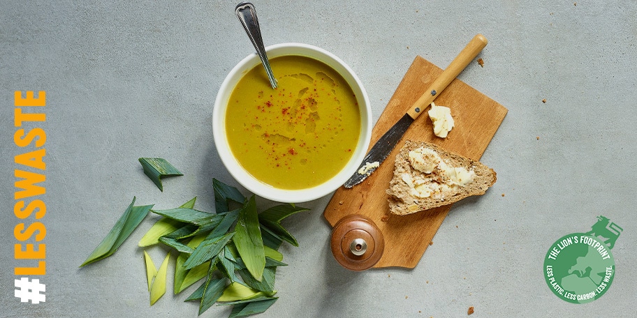 Zoete aardappelvelouté met prei