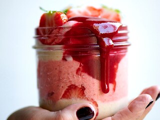 N'ice cream aux fraises