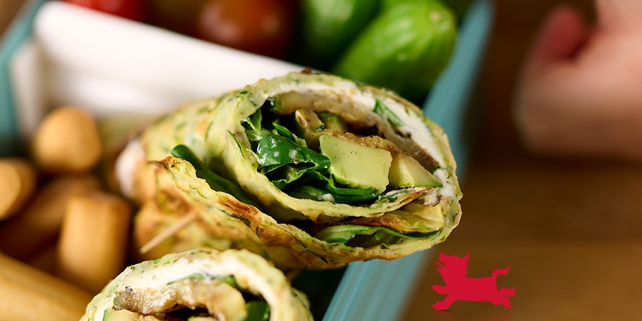 Homemade tortilla-wraps met courgette