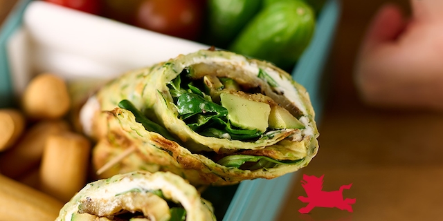 Homemade tortilla-wraps met courgette