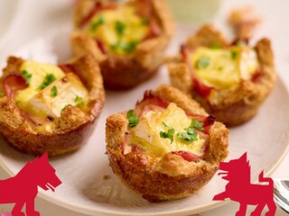 Brunch cups au fromage et au jambon