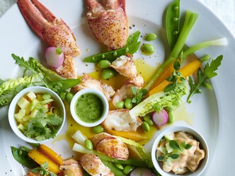Salade de homard aux pétits légumes