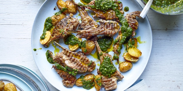 Gegrilde lamskoteletjes met chimichurri