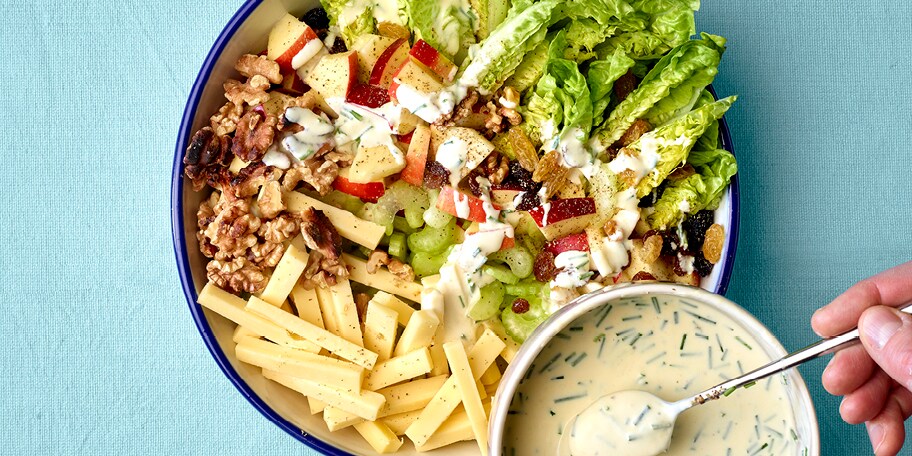 Waldorfsalade met gouda