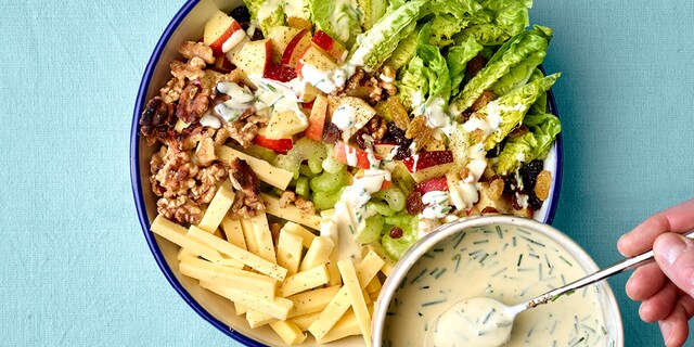 Waldorfsalade met gouda