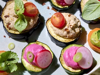 Canapés van gegrilde groenten