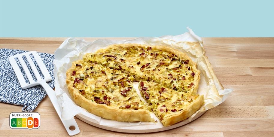 Quiche met prei en spekjes