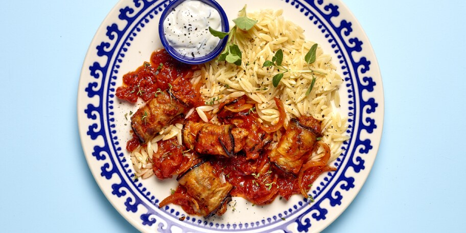 Bourekakia met aubergine en kip 