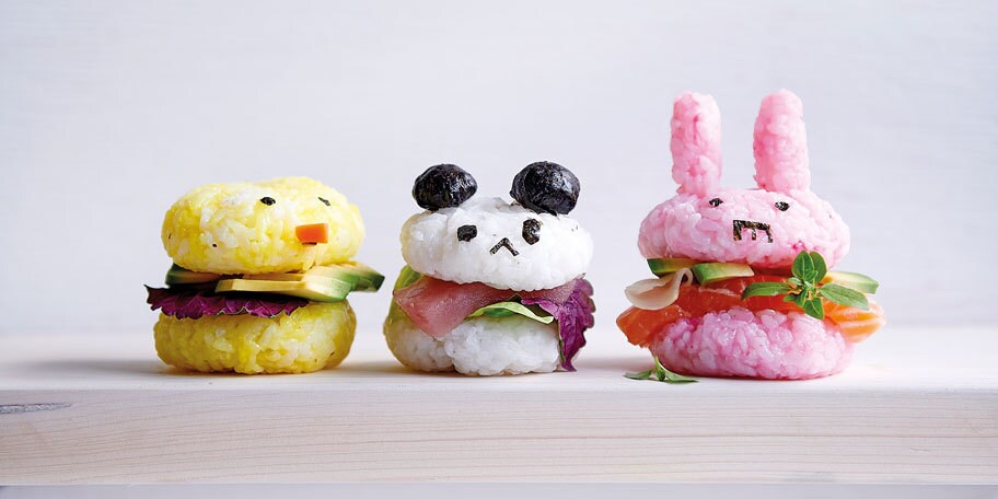 Mini sushi burgers