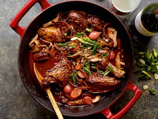 Coq au vin aux saveurs asiatiques