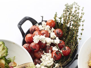 Tomates cerises grillées à la feta