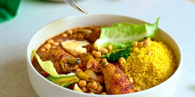 Couscous met kip en groenten