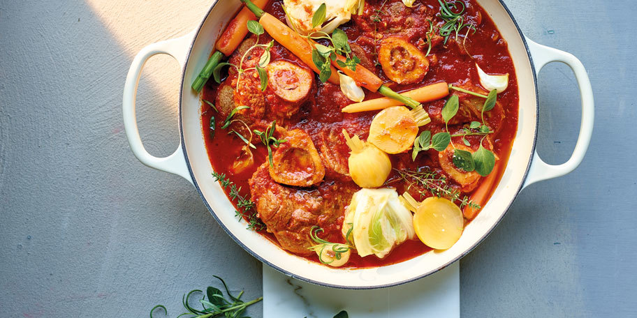 Ossobuco met lentegroenten