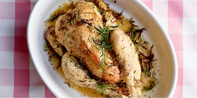 Mechelse koekoek en frietjes uit de oven, rodekoolsalade