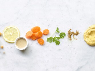 Houmous pois chiches-carottes