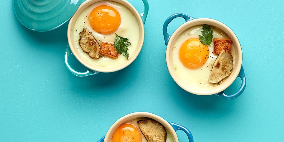 Œufs cocotte au Pa'lais Alfredo, butternut et shiitake