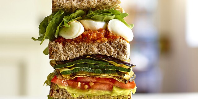 Veggie club sandwich