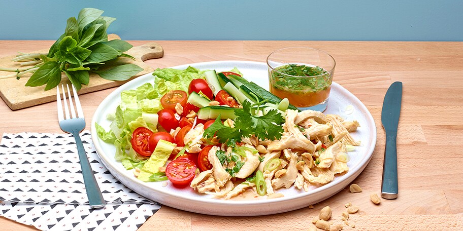 Thaise salade met kip