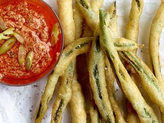 Tempura de haricots verts