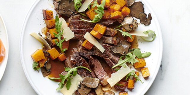 Tagliata de bœuf espagnol, sauce à la truffe