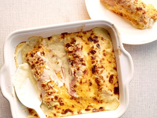 Witloofgratin met Breydelham en Bruggekaas